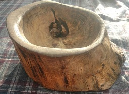 Live-Edge Box Elder Stump Bowl Electrifed Wood Artisan bringing you hand carved wooden spoons, dough bowls,custom wood work and unique keepsakes and gifts seared with lictenberg burns of beautiful distinction.